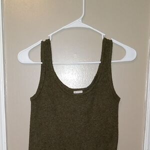 Olive Green Knit Tank Top
